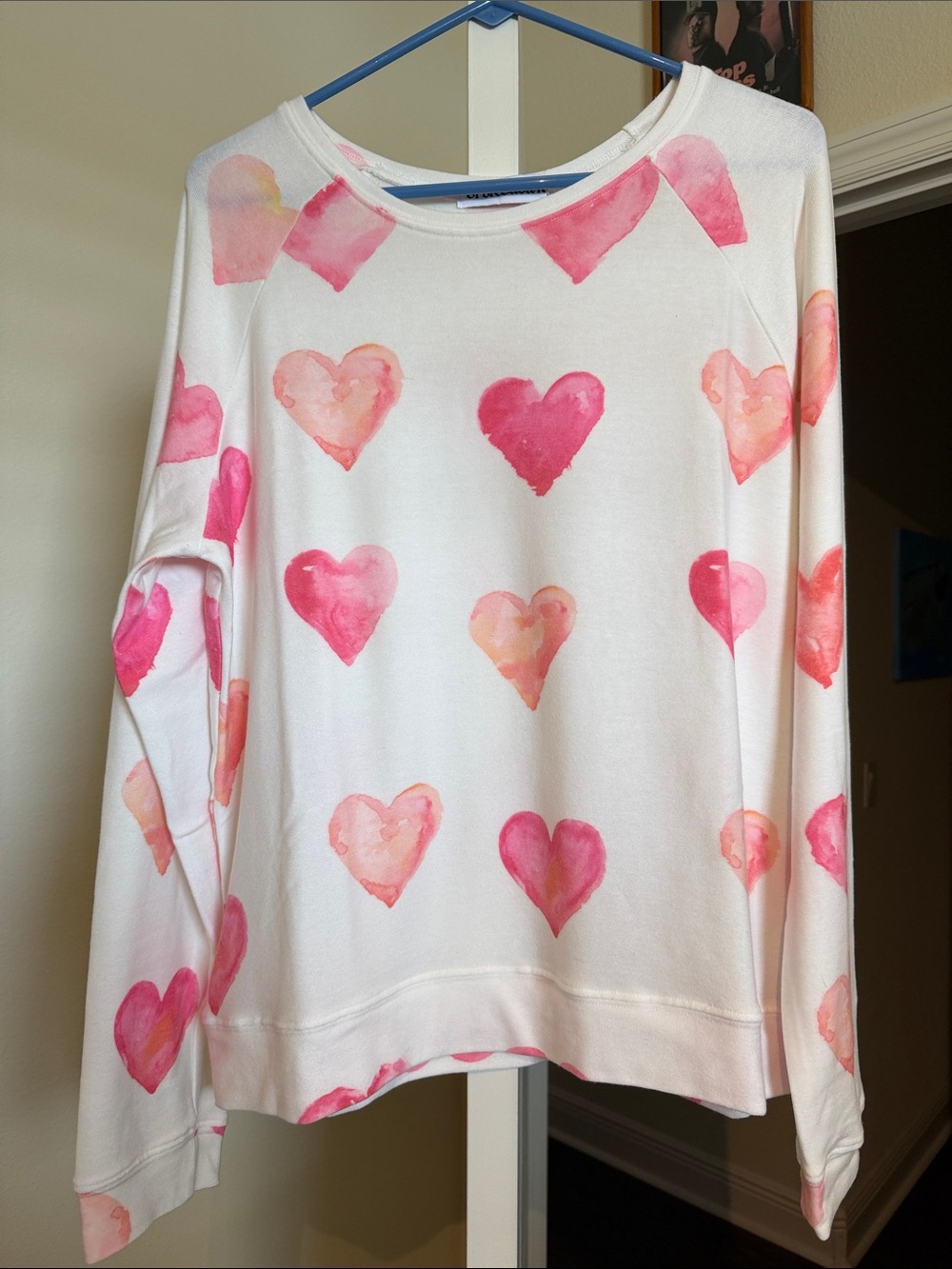 Broke down clothing Heart Patterned Long Sleeve Top